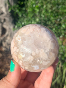 Pink Amethyst Flower Agate Sphere