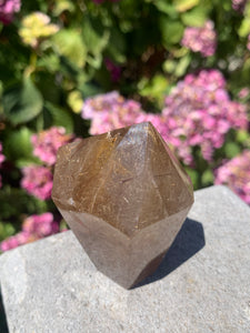 Gold Rutile Geometric Tower