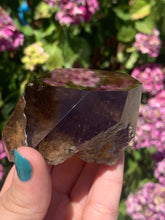 Load image into Gallery viewer, Smokey Quartz W Lodolite Rough Back