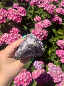 Lepidolite Cluster w Light Citrine