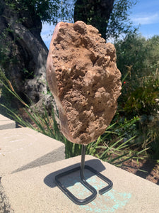 Pink Amethyst Slab Fixed on Stand w Lavender