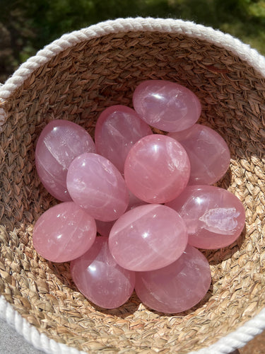 Rose Quartz Gemmy Palmstones Intuitively Selected