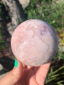 Pink Amethyst Sphere w Lavender Spot