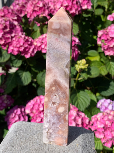 Pink Amethyst Tower w Lavender