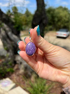 Charoite Sterling Silver Pendants