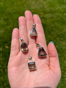 Smokey Quartz Sterling Silver Pendants