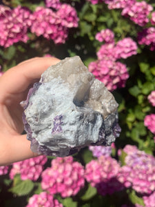 Lepidolite Cluster w Light Citrine