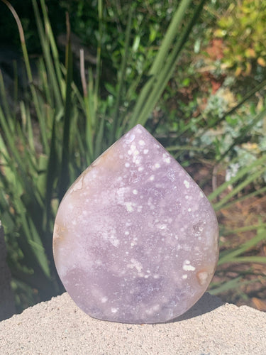 Lavender Pink Amethyst Flower Agate Flame