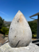 Load image into Gallery viewer, Tourmaline Quartz Flame with Iron