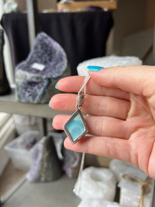 Larimar Sterling Silver Necklace