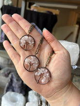 Load image into Gallery viewer, Tree Of Life Rose Quartz Brass 18&quot; Necklaces Intuitively Selected