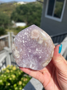 Lavendar Pink Amethyst Flower Agate Flame