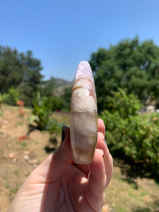 Pink Amethyst Flower Agate Flame