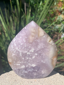 Lavender Pink Amethyst Flower Agate Flame