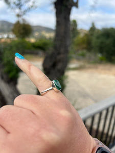 Malachite Sterling Silver Ring size 6