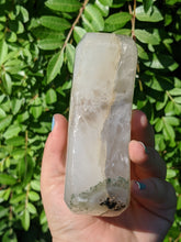 Load image into Gallery viewer, Quartz and Chlorite Druzy Pocket Moon*