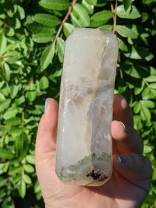 Quartz and Chlorite Druzy Pocket Moon*