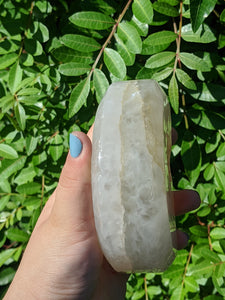 Quartz and Chlorite Druzy Pocket Moon*