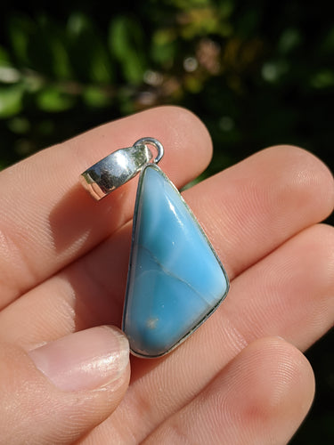 Larimar Triangle Pendant•*