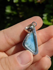 Larimar Triangle Pendant•*