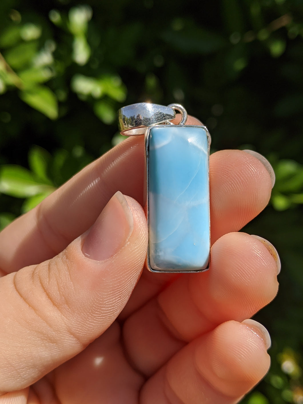 Larimar Rectangle Pendant•be B*