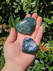 1 Moss Agate Heart