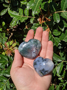 1 Moss Agate Heart