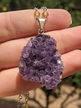 Load image into Gallery viewer, Amethyst Silver Lemon Quartz Jeweled Necklace*