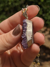 Load image into Gallery viewer, Amethyst Silver Lemon Quartz Jeweled Necklace*