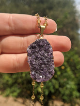 Load image into Gallery viewer, Amethyst and Lemon Quartz Beaded Necklace*