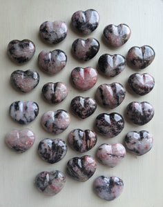 1 Rhodonite Heart