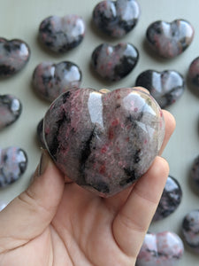 1 Rhodonite Heart