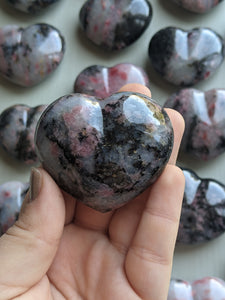 1 Rhodonite Heart