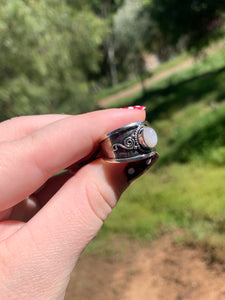 Moonstone Sterling Silver Ring Size 7.5