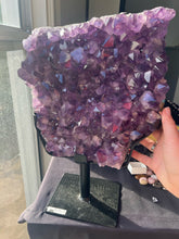 Load image into Gallery viewer, Amethyst Druzy Slab on Stand*