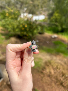 Ethiopian Opal Moon And Star Ring Size 9