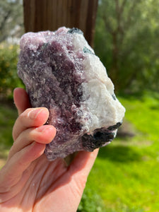 Lepidolite Quartz Green Tourmaline Cluster