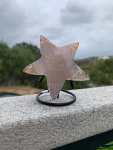 Agate Druzy Star with Stand