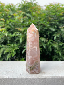 Pink Flower Agate Tower*