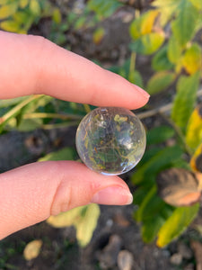 Golden Rutile In Quartz Sphere with stand*