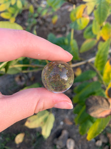 Golden Rutile In Quartz Sphere with stand*