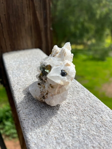 Green Tourmaline In Quartz Standing