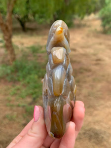 Agate with Carnelian Dolphin