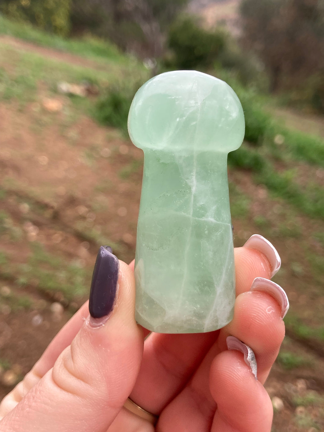 Green Fluorite Mushroom*