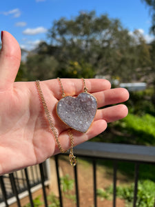 Amethyst Heart Necklaces