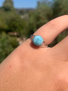 Larimar Circle Ring 6.5*!