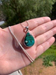 Chrysocolla Sterling Pendants