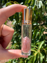 Load image into Gallery viewer, Rose Quartz Chip Essential Oil Roll On Bottle*