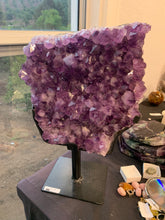 Load image into Gallery viewer, Amethyst Druzy Slab on Stand*