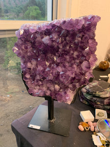 Amethyst Druzy Slab on Stand*